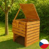 Drewniany kompostownik 600 l – lity materiał z Czech