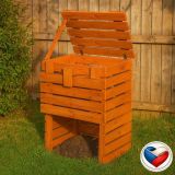 Kompostownik drewniany 400L, pokrywa, czeski