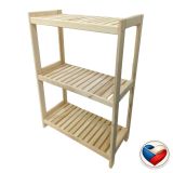 Naturalny regał drewniany 93x70x33 cm