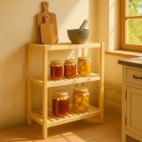 Drewniany regał sosnowy, 3 półki, 93×80×33cm – produkcja cz