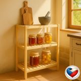 Drewniany regał sosnowy, 3 półki, 93×80×33cm – produkcja cz