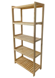 Regał drewniany, 5 półek, 173 x 70 x 33 cm