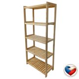 Regał drewniany, 5 półek, 173 x 70 x 33 cm