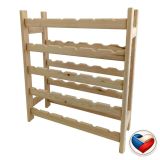 Drewniany stojak na wino na 30 butelek, 64×75×25 cm