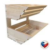 Drewniana piętrowa skrzynka na owoce, 27×34×30 cm