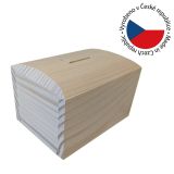 Skarbonka drewniana dla dzieci sosna 13,5x8x10 cm