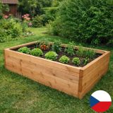 Drewniana podwyższona grządka, 156 x 96 x 36 cm