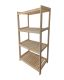 Drewniany regał z 4 półkami, 133 x 70 x 43 cm