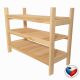 Naturalny regał drewniany 3 półki, 60x64x25 cm, bez lakieru