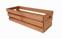 Drewniana obudowa na skrzynki na kwiaty, sosna, 40x16x12,5cm