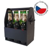 Drewniany pojemnik na piwo z otwieraczem, 23,5 x 30 x 15,5cm