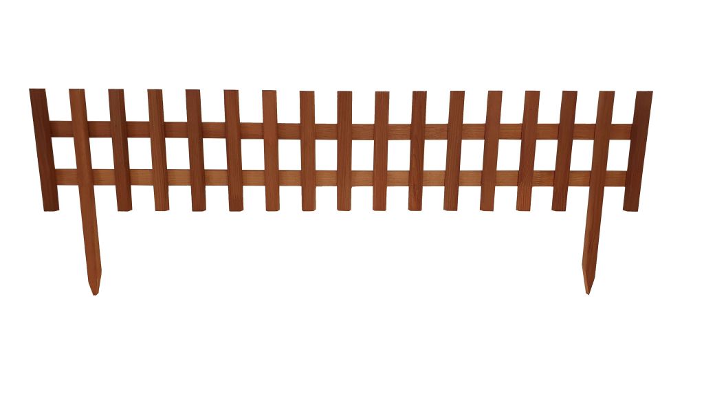 Дерев'яна огорожа для клумб, просочена, 100х35 см