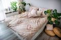 Pościel DITA Love beżowa - bawełna, 3-częściowa