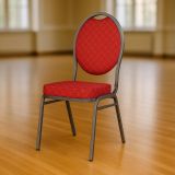 Krzesło metalowe wysokiej jakości Monza - czerwone