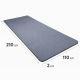 Mata gimnastyczna 210x110 cm, XXL, szara
