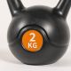 Kettlebell 2 kg, plastikowy z wypełnieniem cementowym