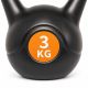 Kettlebell 3 kg, plastikowy z wypełnieniem cementowym