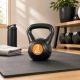 Kettlebell 3 kg, plastikowy z wypełnieniem cementowym