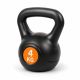 Kettlebell 4 kg, plastikowy z wypełnieniem cementowym