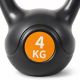 Kettlebell 4 kg, plastikowy z wypełnieniem cementowym