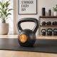 Kettlebell 5 kg, plastikowy z wypełnieniem cementowym