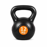Kettlebell 12 kg, plastikowy z wypełnieniem cementowym