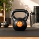 Kettlebell 14 kg, plastikowy z wypełnieniem cementowym