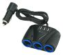 Gniazdo zapalniczki samochodowej 12/24 V z 3x złączem USB