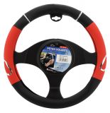 Pokrowiec na kierownicę RALLY - czerwony / czarny