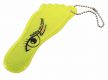 Odblask stopa na łańcuszku, żółty, 4x10 cm, bezpieczeństwo