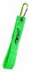 Zielony odblaskowy brelok z metalowym karabińczykiem 38 cm