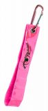 Odblaskowy brelok różowy z metalowym karabińczykiem 38 cm