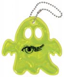 Odblaskowy brelok duch żółty 7x7 cm – bezpieczeństwo dzieci