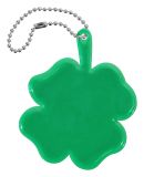 Zielony odblaskowy brelok czterolistna koniczyna dla dzieci