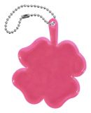 Odblaskowy brelok koniczyna różowy dla dzieci i dorosłych