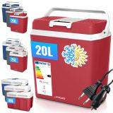 Chłodziarka elektryczna Jago 2 w 1, 20 l, czerwona