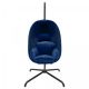 Fotel bujany podwieszany MIADOMODO niebieski, nośność 160 kg