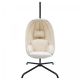 MIADOMODO fotel bujany wiszący beżowy, nośność 160 kg