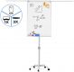 Tablica flipchart na kółkach, biała, 60 x 90 cm