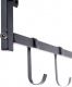 Wieszak ścienny z półką, drążkiem i haczykami, 66 cm