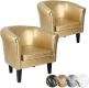 Zestaw foteli Chesterfield, 2 szt., Kolor złoty