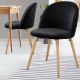 Zestaw krzeseł do jadalni , czarny, 2 szt