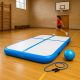 Nadmuchiwana mata gimnastyczna, 300 x 100 x 10 cm, niebieska
