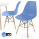 Zestaw krzeseł do jadalni z plastikowym siedziskiem, 2 sztuk