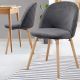 Zestaw krzeseł do jadalni Velvet, ciemnoszary, 2 szt