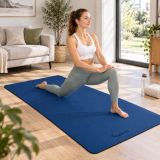 Mata do jogi fitness antypoślizgowa 190×100×0,6cm, niebieska