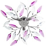 JAGO Lampa sufitowa z motywem liści, A++, średnica 45 cm