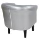 MIADOMODO Fotel Chesterfield, 58 x 71 x 70 cm, srebrny