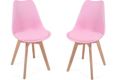 MIADOMODO Zestaw krzeseł do jadalni, różowy, 2 sztuki