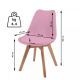 MIADOMODO Zestaw krzeseł do jadalni, różowy, 8 sztuk